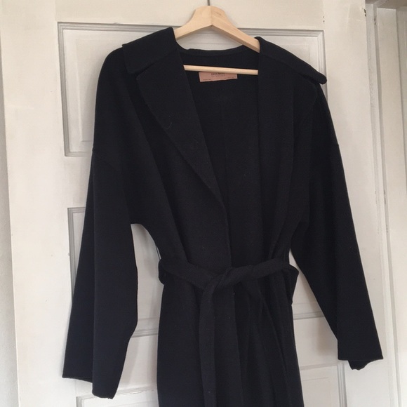 zara coat with tied sleeves